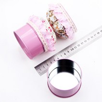 KORELAN바늘실 보관함 호박형 양철통 바늘실 보관함 재봉틀 보관함 레이스 보관함, 핑크 1개(소포)