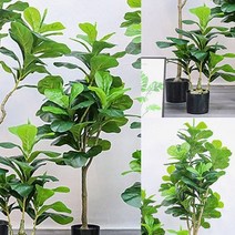 떡갈잎 고무나무 조화(150CM) 식물선물 전원주택꾸미기 전시나무