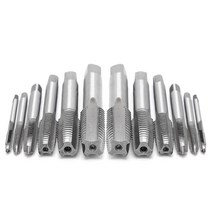 12 PCS 핸드 나사 나사산 탭 와이어 테이프 드라이버 비트 M3/m4/m6/m8/m10/m12, 은