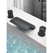 욕조 수전 화장실 수도 꼭지 목욕탕 욕실 고급 매립형, B 블랙