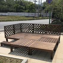 야외 정원 평상 데크 원두막 테라스 옥상 인테리어, 평상 100x100x54cm, 100x100x54cm 플랫폼 피스 1㎡