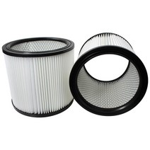2PC 카트리지 필터 상점 Vac 90304 진공 청소기 부품 청소 먼지 수집기, 150x188x170mm, 여과지 + PP 플라스틱 가장자리 + 철망 사, 검정색과 흰색