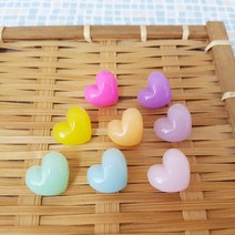 통통 하트단추/귀여운 단추/소품단추, 핑크