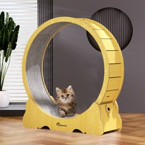 Runcats런캐츠 캣휠 캣타워 캣워크 런닝머신 스크래쳐 고양이 실내 운동훈련 헬스기구 다양한 색상 사이즈 건강항생활을위한 최고의 고양이 선물, L, 원목색