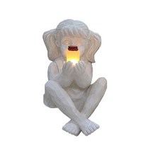 대형조각상 미니석고상 야외조형물 이색태양열 소년 병, 소녀, 크기가 큰