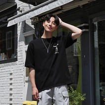 붐스타일 브레드 세미 오버핏 반팔티