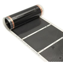 부속자재 건축 홈 개조 50cm 너비 25 50 100 200 300 400 800cM 길이 220v 원적외선 바닥 난방 필름 크리스탈 탄소 섬유 따뜻한 키트, [02] 100CM Length, [01] 50 센치메터