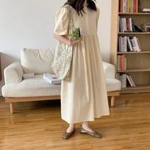 루즈 레트로 원피스 아이보리