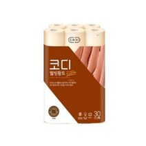 코디 웰빙황토 롤화장지 3겹 30m 30롤 화장지, 1팩