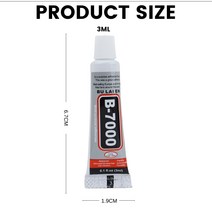 B7000 3ML 유리 플라스틱 범용 DIY 접착제 B-7000 투명 접촉 전화 수리 5102050 조각, [01] 5 Pieces