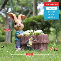 귀여운 토끼커플모형 정원꾸미기 조경용 카페 모형조형물, Q