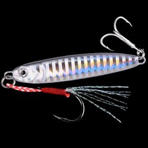 빙어낚시 견지낚시 얼음낚시 물고기 지그 낚시 루어 15G 20G 30G 느린 금속 싱킹 미끼 1 개 인공 단단한, 17 E2-2 Hooks_01 15G-53MM