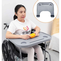 휠체어식탁 조립식 식판 받침대 플라스틱 어르신 노인, 회색