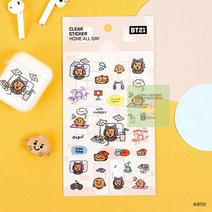 [BT21] 다이어리 노트 데코 클리어스티커 - 홈올데이, 망
