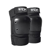 TSG 엘보우 패드 전 지형 보호 스케이트보드 하드쉘 EVA 폼 PE 무릎 캡 프리쉐이딩 편자 찢김 방지 나일론 360도 상단 스트랩 풀오버 스위스 블랙, Medium
