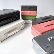 도요스틸 컬러 다용도 정리함 철제 캠핑 멀티 툴박스 데스크테리어 3종모음, 2b. 320코랄