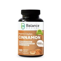균형 Breens 유기농 실론 계피 1인분당 1200mg 식물성 120캡슐 심혈관 건강 지원 강력한 항산화제 글루텐 프리 non-gmo