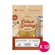[도그씨] 명태 쫀드기 30g x 10팩 저지방 고단백 PET 영양간식, 10개