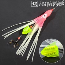 무라사메 래틀 왕꼴뚜기 문어채비 반짝이 문어채비 문어낚시 야광 꼴뚜기, 왕꼴뚜기 핑크