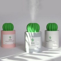 선인장 USB 미니 가습기, 화이트_USB아답터