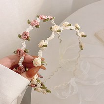 루즈루나 꽃요정 진주 스트리머 헤어밴드 셀프웨딩 머리띠