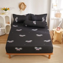 라지킹침대 Winter Bed Cover Polyester Fitted Sheet King Queen Size Bedspread All-around Elastic Rubber Ba, [04] 200x220x25cm 1pcs, [19] 19