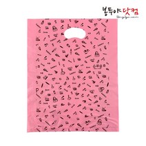 봉투야닷컴 HDPE 40호 (40x49cm) 100장 비닐쇼핑백, 해피펀-핑크