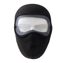 쇼핑을잇다 방한 마스크 오토바이 얼굴 마스크 방풍 안티-먼지 사이클링 스키 양털 통기성 Balaclava HD, 01 Black