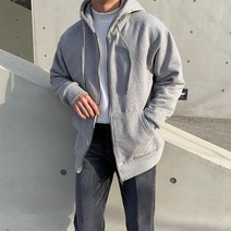 남성용 올데이 오버핏 후드 집업 기모 쭈리 봄 가을 겨울 아우터 레이어드 옷 남자 코디