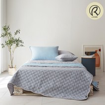 리치앤홈 사계절 먼지없는 패드 벨로체퀼팅 고주파 스프레드 단품 1+1, 02.1+1 벨로체 슈어 퀼팅 스프레드 블루