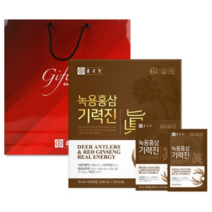 종근당 녹용 홍삼 기력진 70ml x 30p + 쇼핑백 세트, 11세트