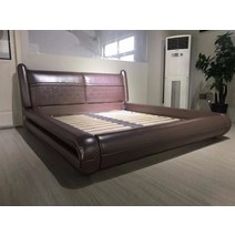 수입가구 침대프레임 RAMA DYMASTY 천연가죽 푹신한 침대 모던 디자인 침대킹퀸 사이즈 침대 카마 고급침대 28, 왕, 갈색