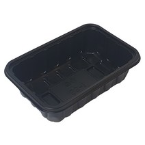 PP용기 1kg 색상별 묶음 100개 정육포장용기 배달 일회용용기 갈비트레이, 검정색, 1개