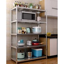 업소용 스테인레스 조리대 스텐 선반 철제랙 수납장, 길이 80 너비 35 높이 180 5겹