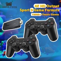 옛날오락기 레트로게임기 게임박스 dendy ps1 fc 무선 콘솔용 데이터 개구리 4k 비디오 스틱 10000개의 클래식 에 내장된 20개 이상의 에뮬레이터 지원