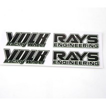 Volk Rays 레이싱 휠 스티커 자동차 림 데칼 오토 오토바이 스타일링 BMW Audi Skoda Toyota, 03 Black