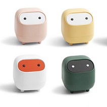 ecolucky 원터치 박스비 미니휴지통 데스크 탁상용 화장대 휴지통 쓰레기통, 원터치 박스비 휴지통 옐로우