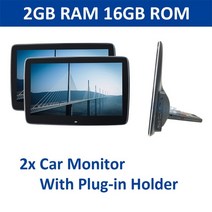 후석모니터 카니발 후석 모니터 리어 헤드레스트 뒷좌석 android car headrest monitor screen for mercedes benz glc gle gls 인, 2x 벤츠 모니터 2GB