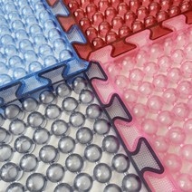 물쑥쑥 지압기능 미끄럼방지매트 화장실 욕실 어린이집 수영장 조립식 방수매트 지압매트, 40p, 블루