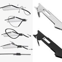 손쉬운 낚시바늘 결속기 라인 매듭 묶기 결속기 스텐, 실버