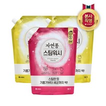 [엘지생활건강] 자연퐁 스팀워시 리필 1L x 3개 택1(레몬향/애플향), 옵션:레몬향