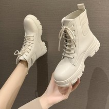 방한화 남성 방한 워커신상품 소프트 부츠 여성 신발 패션 라운드 PU 발목 탄성 있는 검정색 편안한 2022