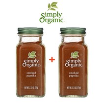 (1+1) 심플리 오가닉 스모크 훈제 파프리카 가루 파우더 시즈닝 Smoked Paprika 77g 2팩
