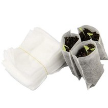 400 PC 씨앗 가방 작은 식물 성장 가방 부직포 모종 모방 냄비 홈 정원 원예 공급, 하나, 하얀