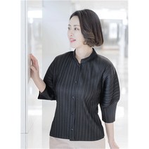 T50418 벌룬소매 플리츠 셔츠 엄마옷 주름남방