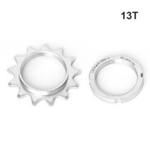 프리휠 스프라켓 단일 속도 고정 기어 산악 자전거 휠 톱니 바퀴 탄소강 스프로킷 잠금 링 세트 사이클링 플라이휠 액세서리, [01] 13T