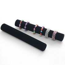 Mordoa 블랙 그레이 벨벳 팔찌 디스플레이 홀더 쥬얼리 팔찌 걸이 정리 선반 랙 스탠드, 한개옵션1, 01 30CM black