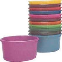 Fortiflex Mini Feed Pan for Dogs and Horses 5-Quart Green, 1