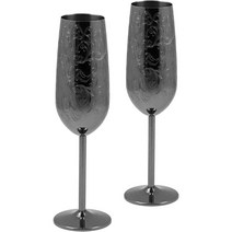 스테인리스 샴페인잔 2P, Black Plated, 2개