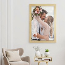 웨딩 가족 커플_사진액자 제작 (우드액자), 본상품선택, 우드화이트 51x73.5cm